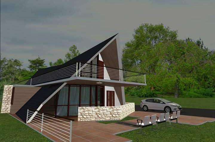 modern one bedroom cottage for render